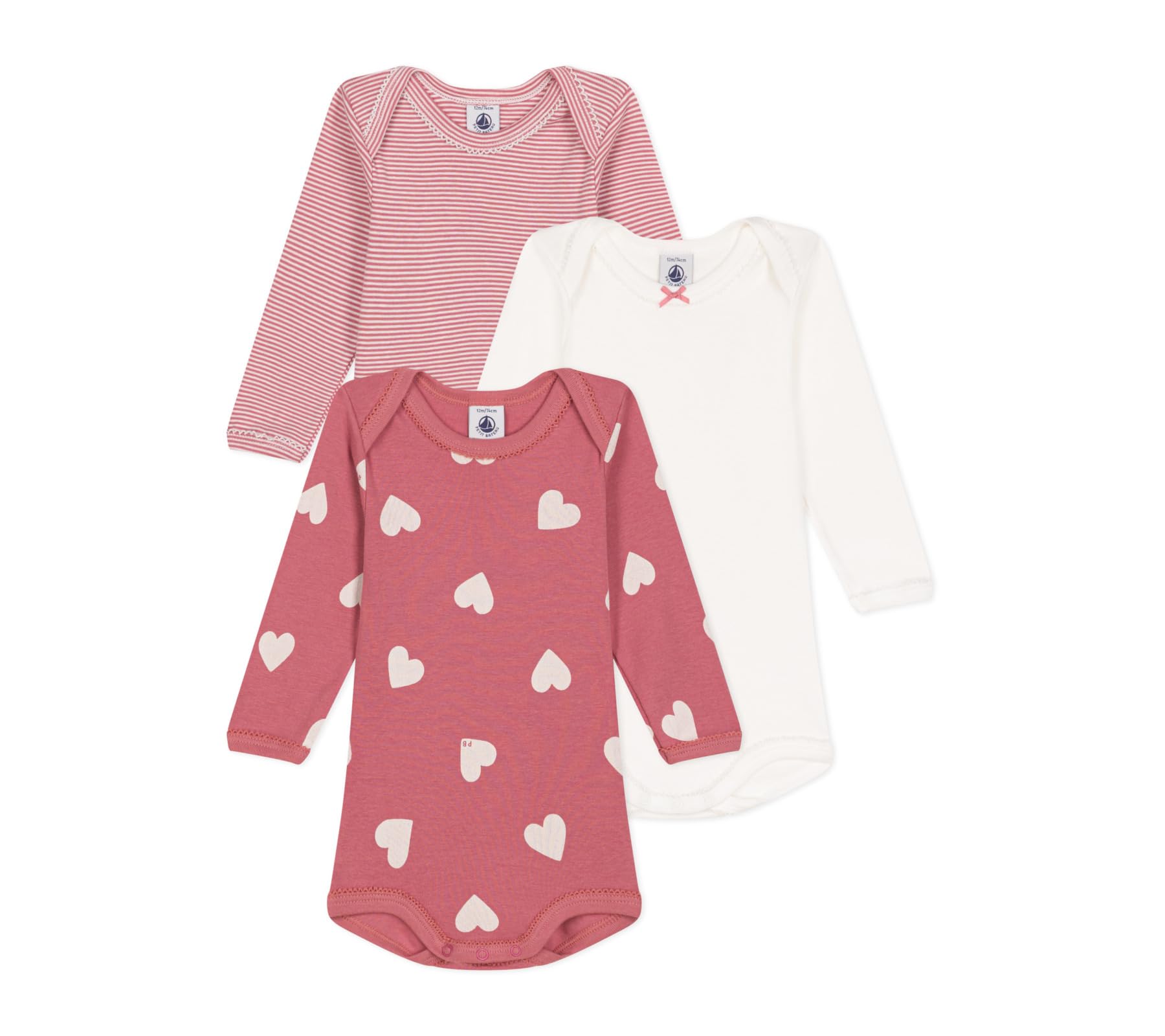 

Long sleeve body set of 3 A0BGL Multicolor 1 6 months 67cm [Petit Bateau]