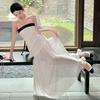 Neues Temperament Geburtstags kleid Ärmellos Tube Top Rock Weiblich Xia Xiaoxiang Trägerkleid Langer Rock