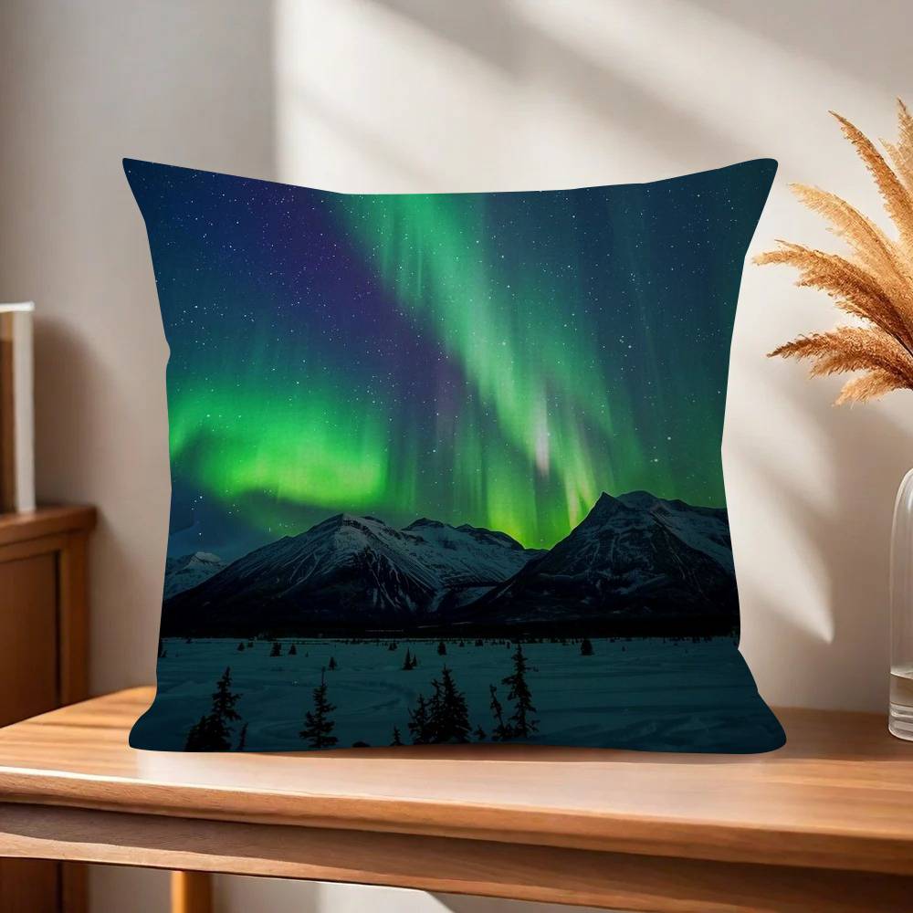 Nature Aurora Beauty  Personalized Pillow Cover Kids Bedroom Wild Party Decor Pillowcase Kid Birthday Shower Gift