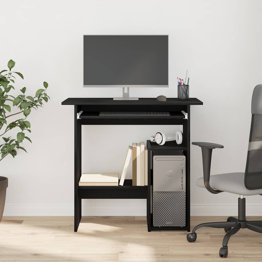 Desk Black Oak Effect 80 x 45 x 74 cm Engineered Wood