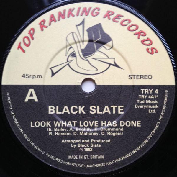 

7inch Record BLACK SLATE - Look What Love Has Done / Dub Pon C TRY4 Top Ranking Rec 1982 UK Reggae, Ska & Dub Used