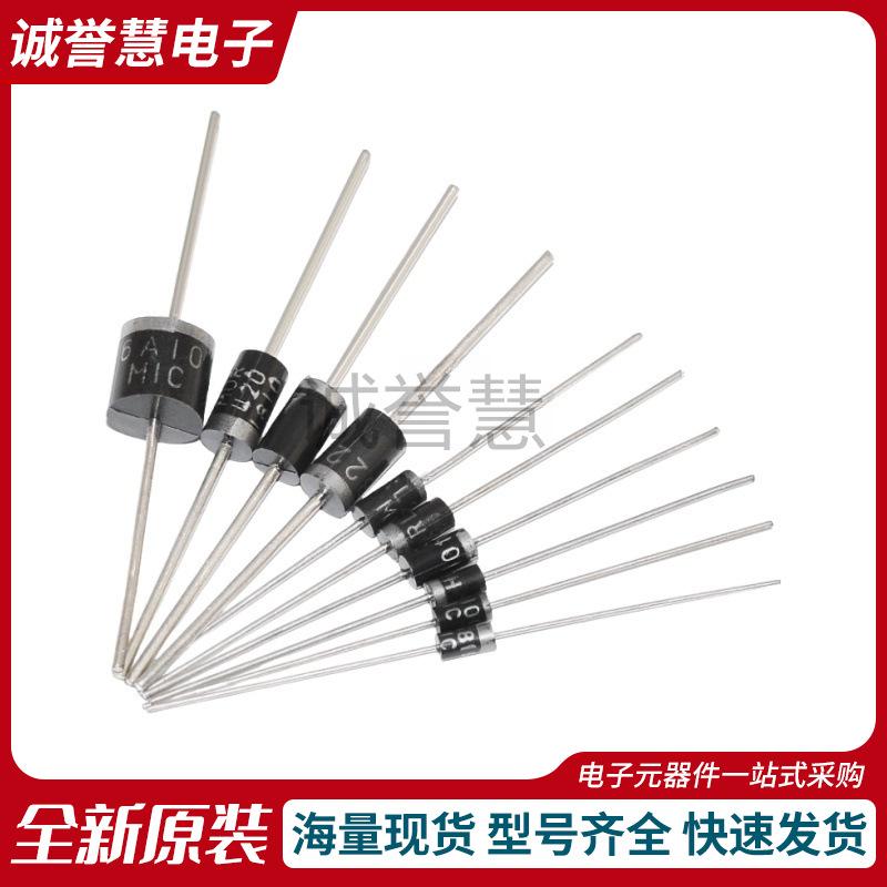 6A10, 10A10, 20A10 Rectifier Diodes: 1N4007, 1N5408, 1N5819, 1N5822, SR3100, SR160