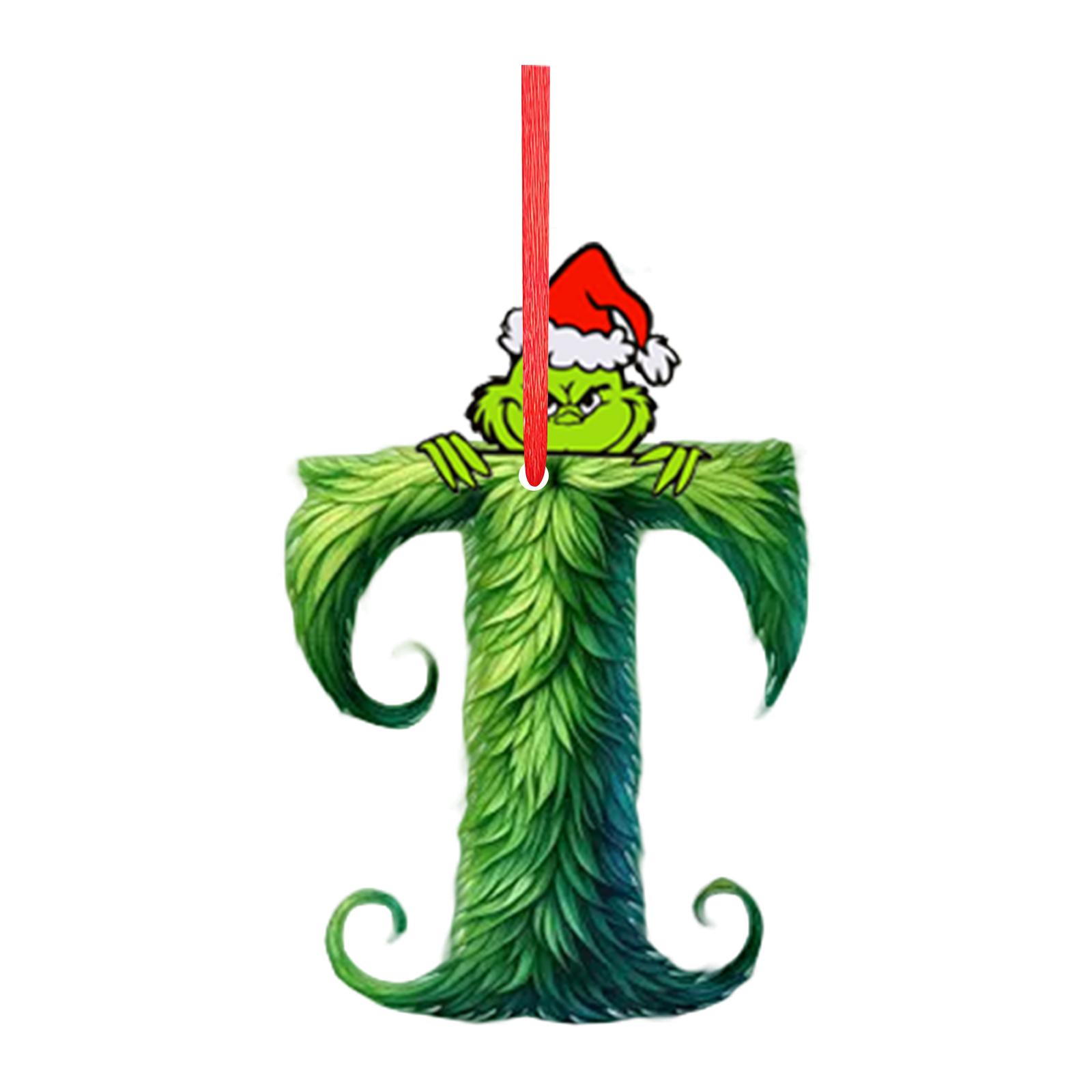 

2D 26 букв Рождественские украшения Акриловые плоские Рождественские елки Украшения для дома Украшения One Size