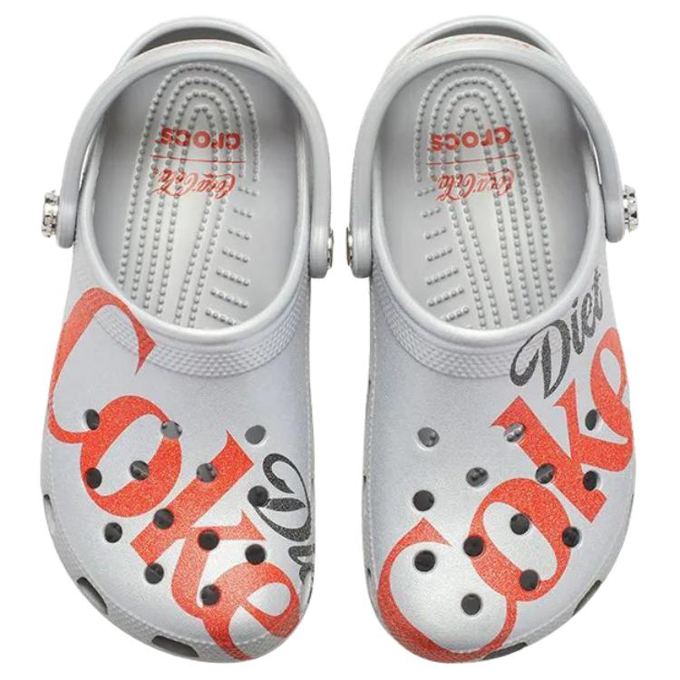 Diet Coke x Crocs Classic Clog Grau Rot Herren Sneaker 212130-90H