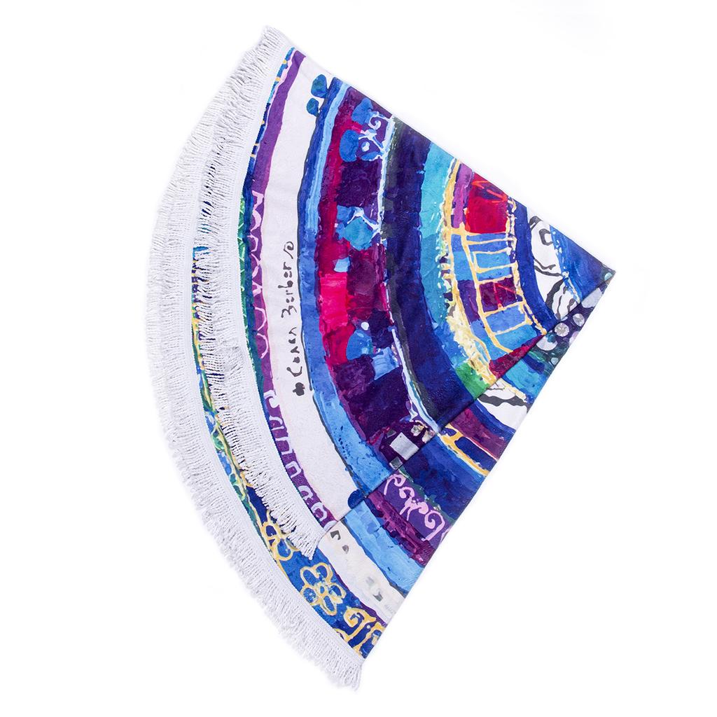 Biggdesign Evil Eye Round Beach Towel, Cotton, Microfiber, Soft, Water Absorbent