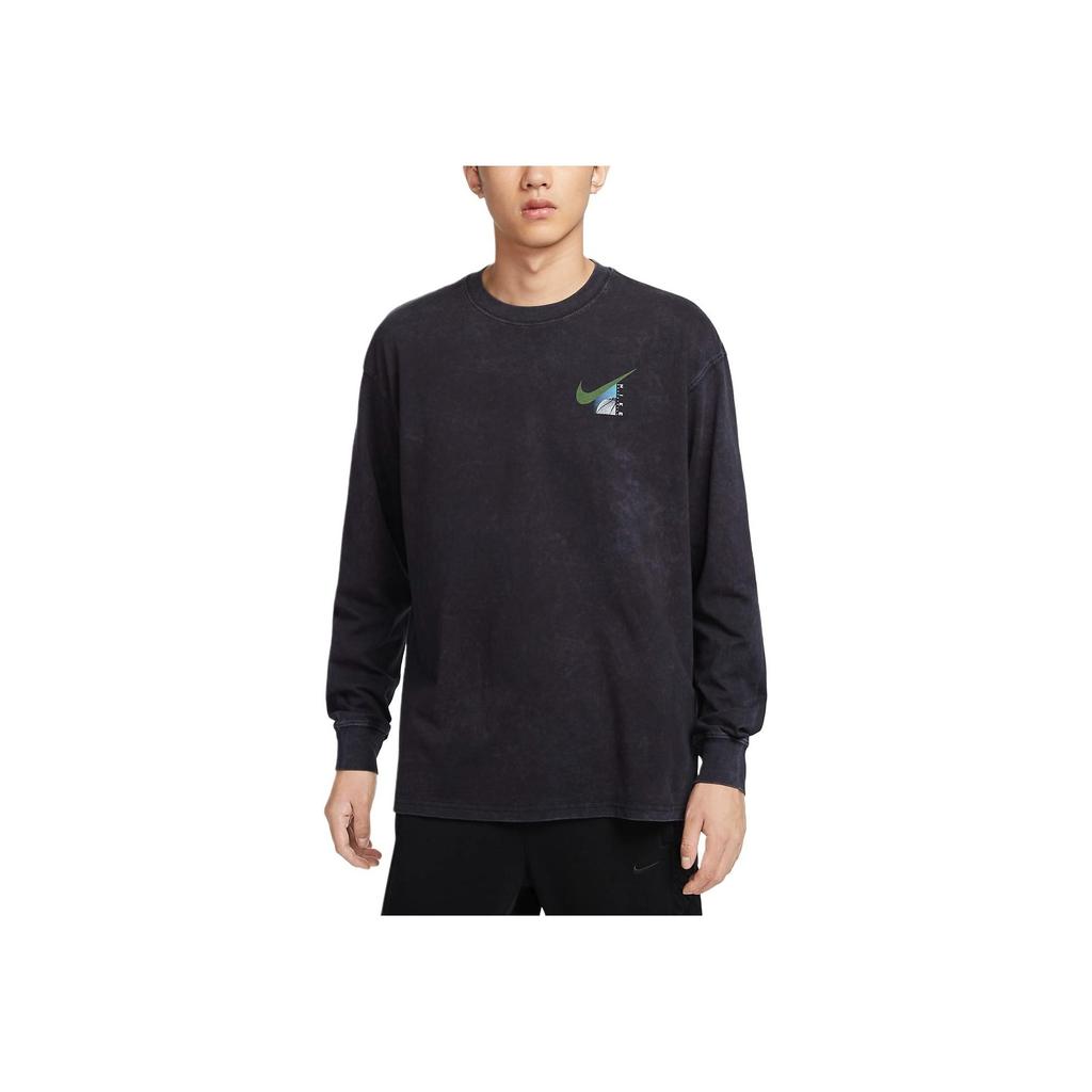 Nike Round Neck Casual Comfortable Long Sleeve T-Shirt Men Tops Black HF6196-010