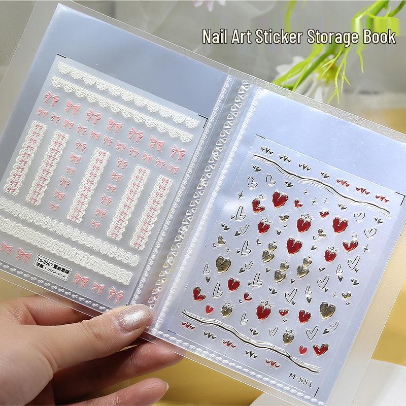 

Japanese Minimalist Transparent Nail Art Sticker Organizer Album