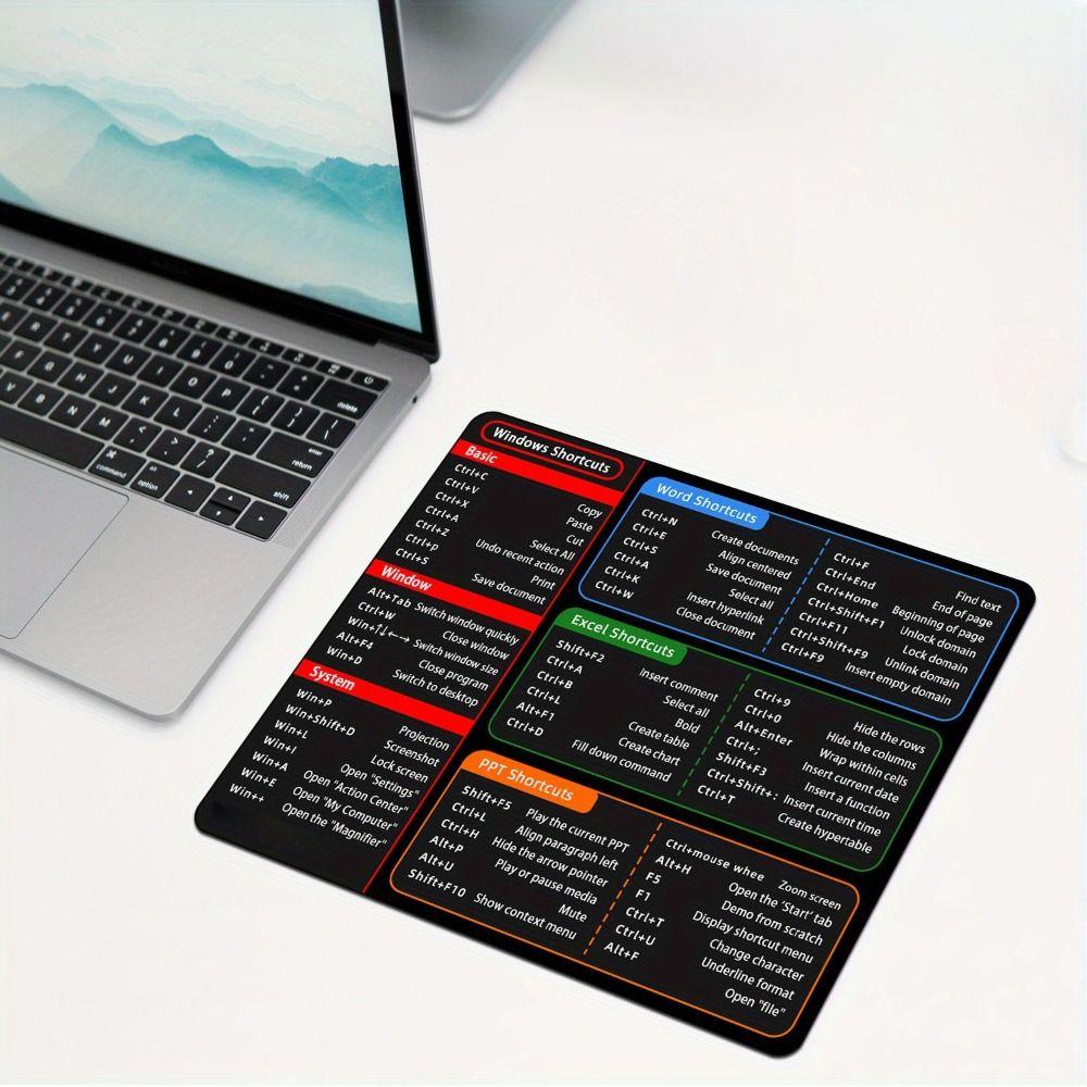 Rubber Desk Mat Waterproof Excel Shortcuts Mousepad New Quick Key Mousepad  Software PowerPoint
