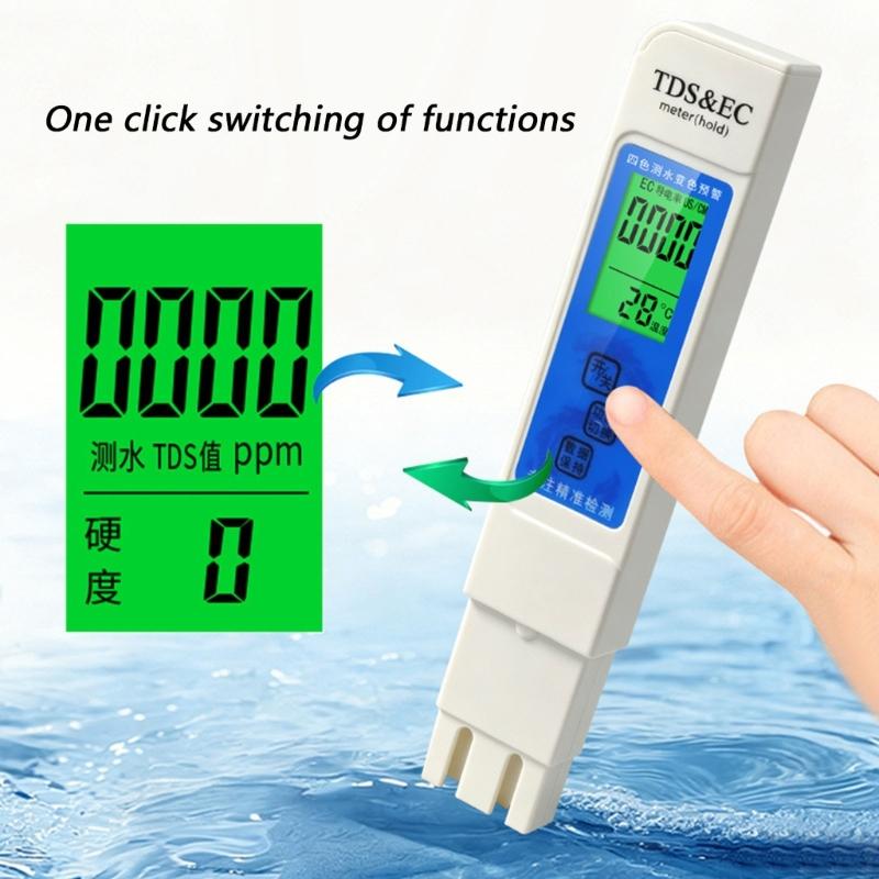 Drinking Water Test Pen With Backlit Display and Hold Reading Function, Digital Temperature and Hardness Check Tool for Household Tap Water Review