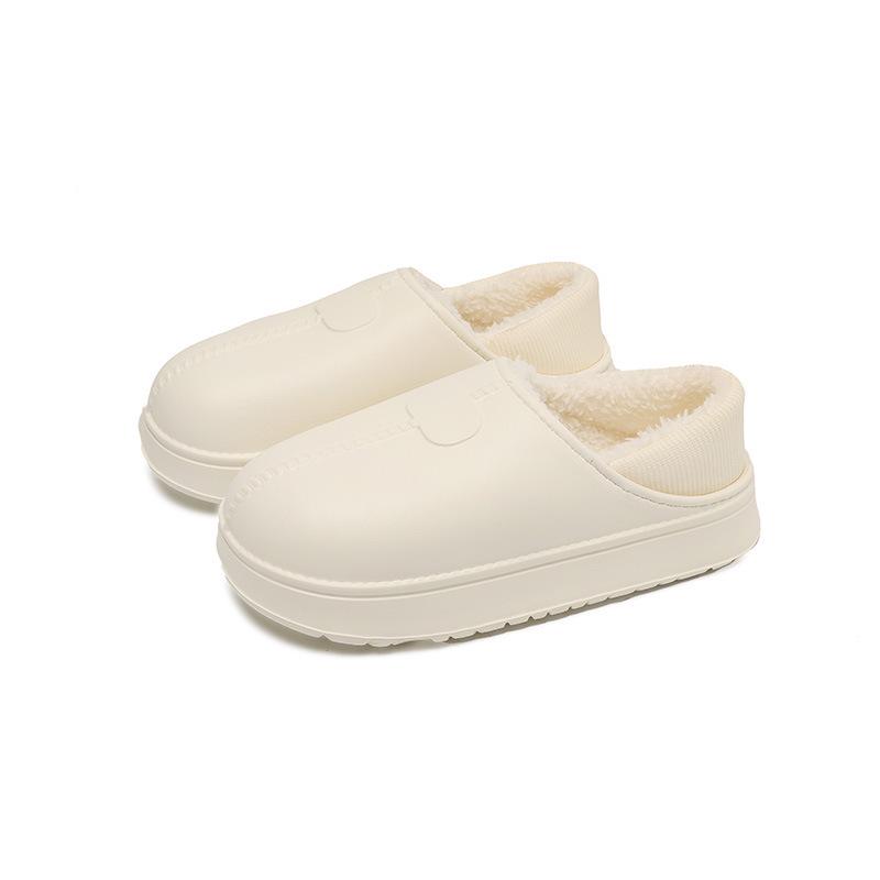 Women's & Men's Non-Slip Waterproof Cotton Slippers - Winter 2025 New Style, Indoor Closed-Toe Design for Couples.