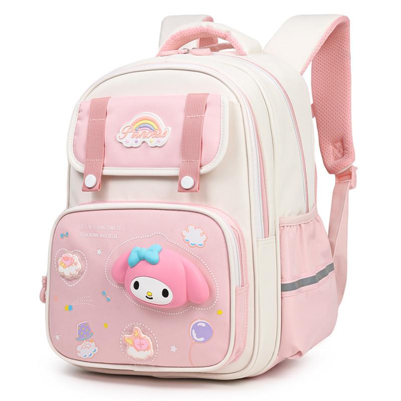 Sanrio Cinnamoroll Dětský batoh pro dívky na základní škole z lehkého oxfordského materiálu s kresleným designem pro školní použití