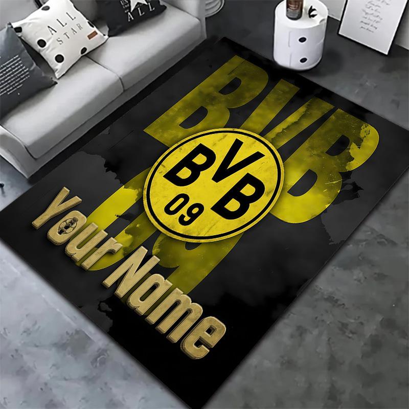 Bvb Custom Name Carpet Rug For Living Room Bedroom Home Sofa Decoration,Kids play Non-slip Floor Mat