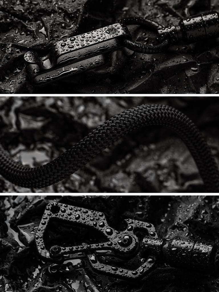 KeyUnity KD02 Wallet Chain for Men [Titanium Alloy Carabiner + Belt Keychain + Polyester Rope Chain] Men's Keychain Jeans Chain (KD02BB)