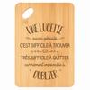 Planche À Découper Une Lucette Aussi Géniale - Plateau Apéro En Bambou Cadeau Gravé Pour Femme Cuisine Barbecue