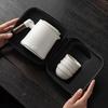 Coarse Pottery Travel Tea Set, Simple Mountain Language Business Car Express Cup Set, High-end Souvenir