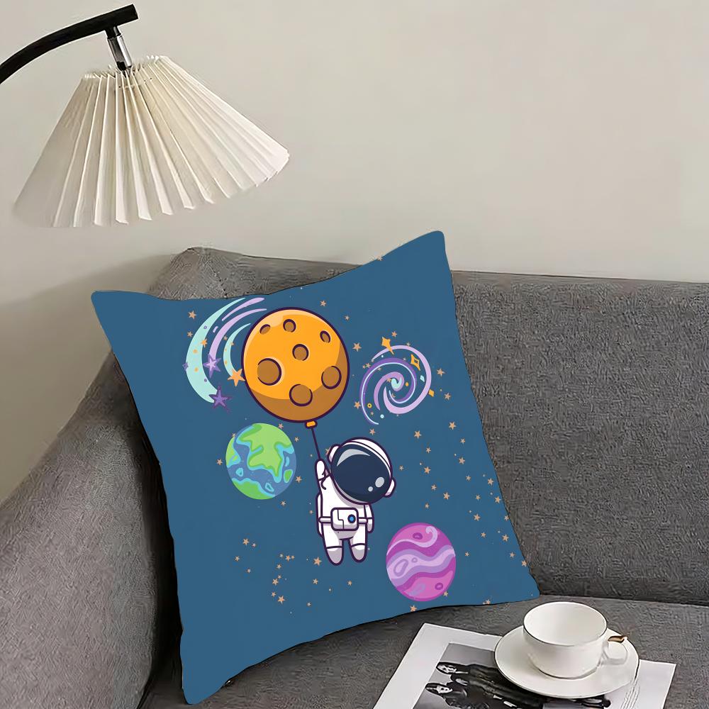 Astronaut Leuke Kussenhoes Kussensloop Ultrazacht Huidvriendelijke Stof Wolkachtig Comfort Verborgen Rits
