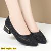 Damen High Heels, Modisch, Elegant und Zart, Neuer Frühling Stil, Einzelne Schuhe, Atmungsaktive Mesh-Aussparungen Damen Lederschuhe