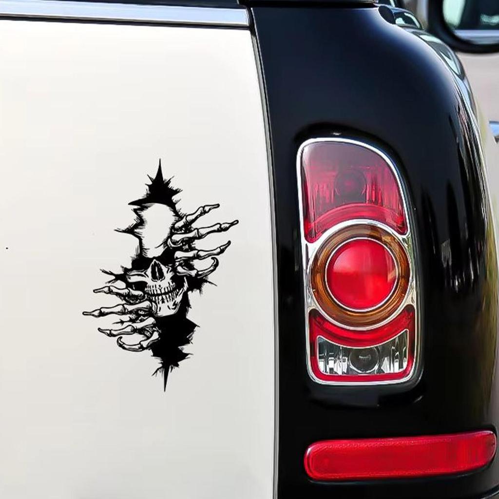 Halloween Skeleton Car Sticker Halloween Waterproof Decals Decor SUV Decals For Car Truck SUV Motorcycle Vehicles Window