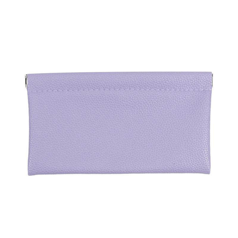 Long Wallet Hand-held Cosmetic Bag Data Cable Storage Pouch Document Holder Eyeglass Pouch Solid Color Shrapnel Mobile Phone Bag