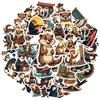 35-100pcs Cartoon Otter Decals Stickers Teacher Reward Stationery Diy Water Bottle Suitcase Phone Graffiti Sticker
