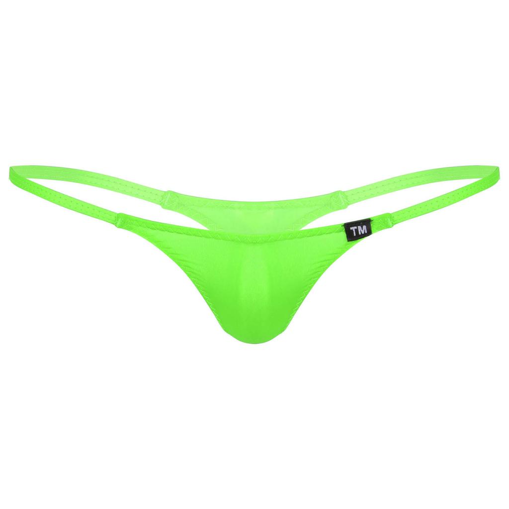 Mens Low Rise Thong Underwear Solid Color Elastic Waistband G String Soft Stretch Fabric for Daily Comfort Fit