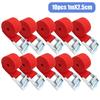 5/10 pcs 1M Buckle Tie-Down Belt Cargo Straps For Car Motorcycle Bike With Metal Buckle Tow Rope Strong Ratchet Belt for Luggage