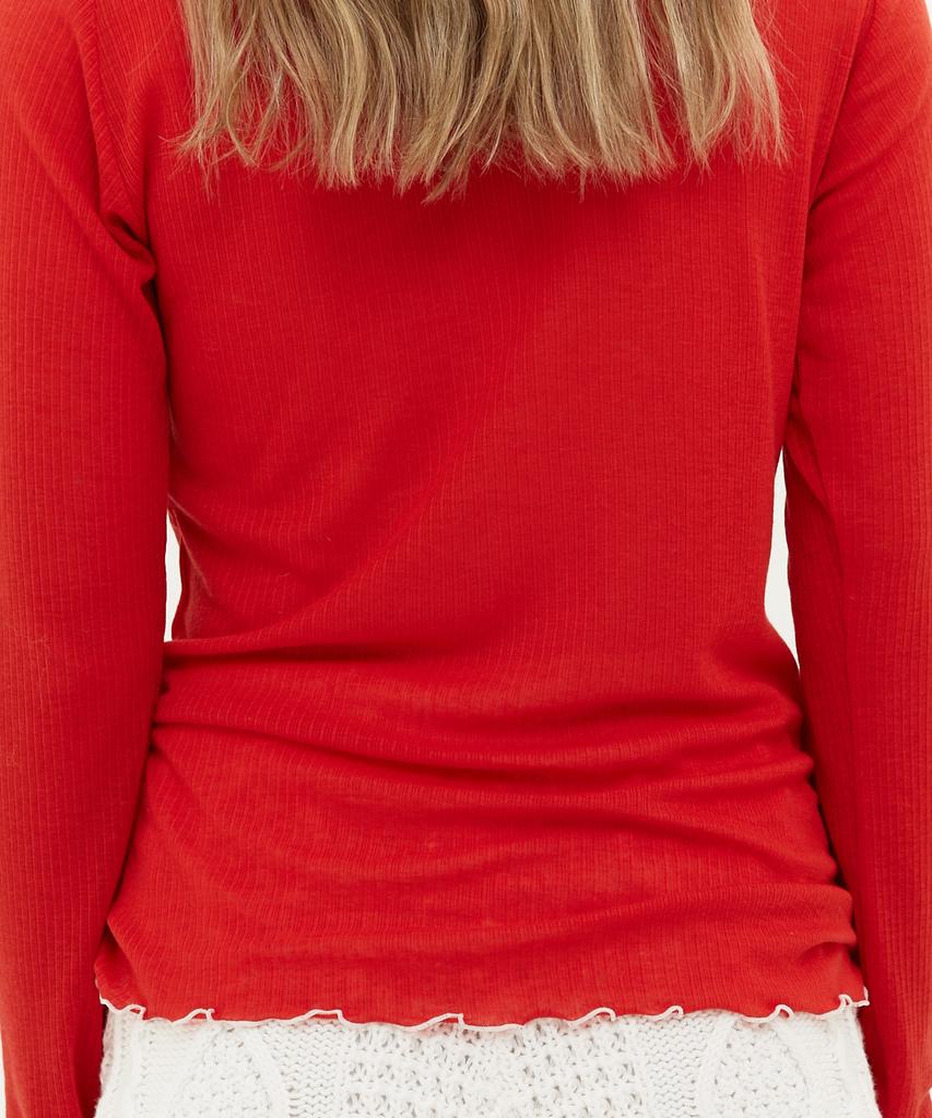 MAGGIE Ribbed T-Shirt (Red)