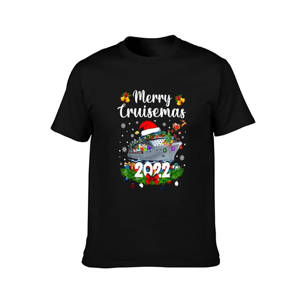 merry cruisemas 2022 TShirt Simple Solid Color Crew Neck Tee