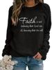 Autumn/Winter Plus Size Letter Print Cotton Sweatshirt - European & American Style