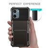 For Motorola Moto E15 4G Case PC+TPU Dual Layer Back Phone Cover with Card Holder