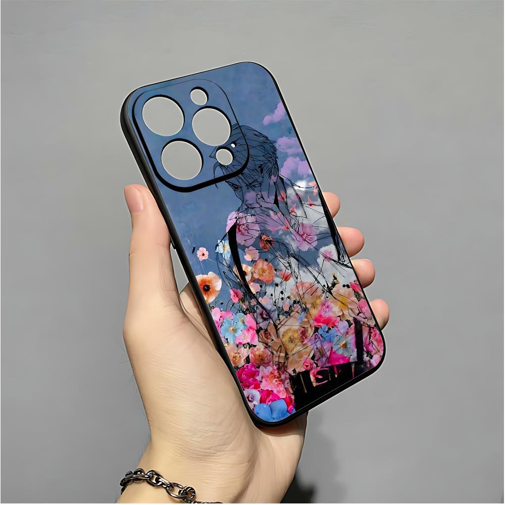 Kento T-Nanami J-Jujutsu K-Kaisen Phone Case For IPhone 16,15,14,13,12,11,XS,XR,X,8,7,Pro,Max,Plus,mini Silicone Black Cover