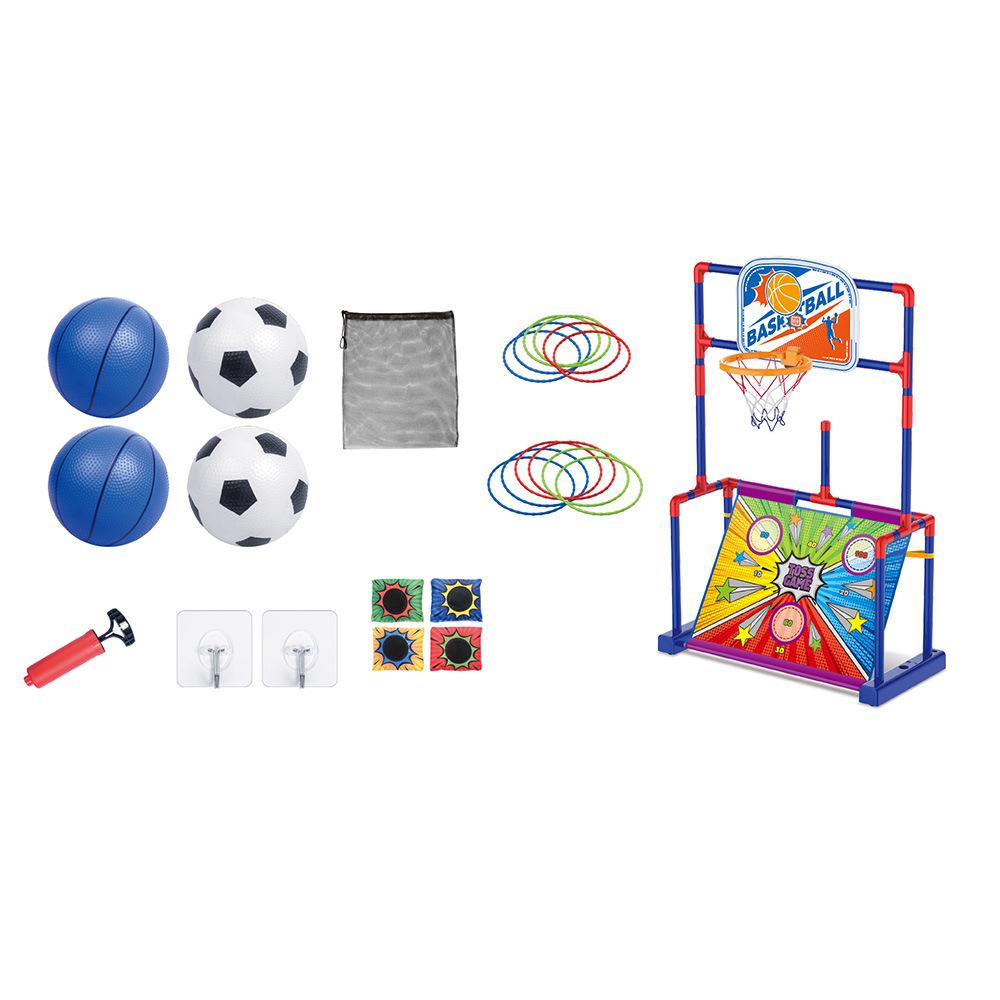 4 in 1 leuchtender mobiler Basketball-Fußballständer, Kinderballsport-Spielzeuganzug