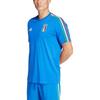 Adidas Logo Print Three-Stripes Crew Neck Short Sleeve T-Shirt Men Tops Blue IU2108