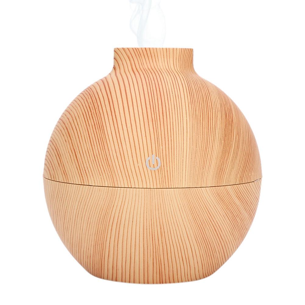 

130ml USB LED Mini Essential Oil Diffuser Office Desktop Air Humidifier Light brown