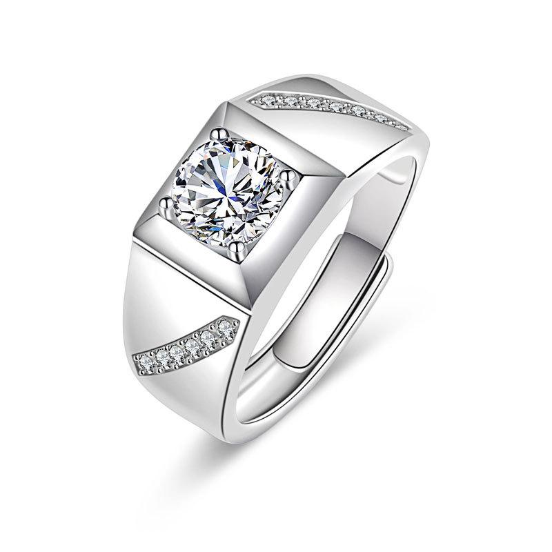 Unique and Personalized Differences with Personalised High-grade Sparkling and Glittering Classic Couple's Ring One Carat Ring Fashion Trends Ring