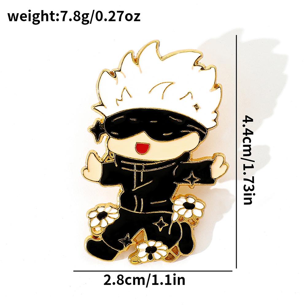 Cute Creative Personality Spell Return Character Metal Badge Five Wushu Alloy Oil Drop Brooch Accessories