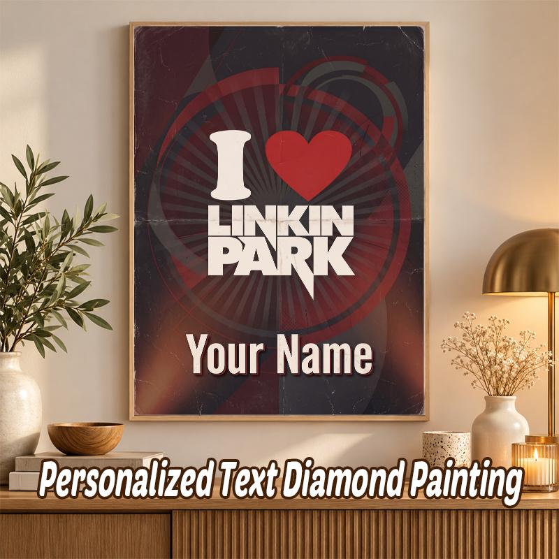 Linkin Park Custom Name Text 5D Diamond Painting Kit DIY Full Drill Diamond Art Decoration