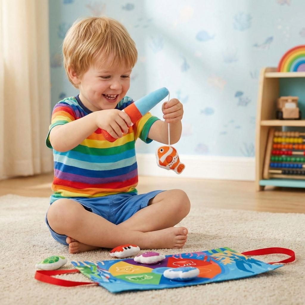 Stoff-Fischerspielzeug für Kinder, Angelfun, Frühe Kindheitspädagogik, Intelligenzentwicklung und Erleuchtung für Babys