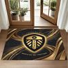 Leeds United Football Design Crystal Velvet Rug Soft Decorative Mat for Bedroom Entrance
