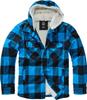 Winter Jacket Brandit Lumberjacket Hooded Black/blue