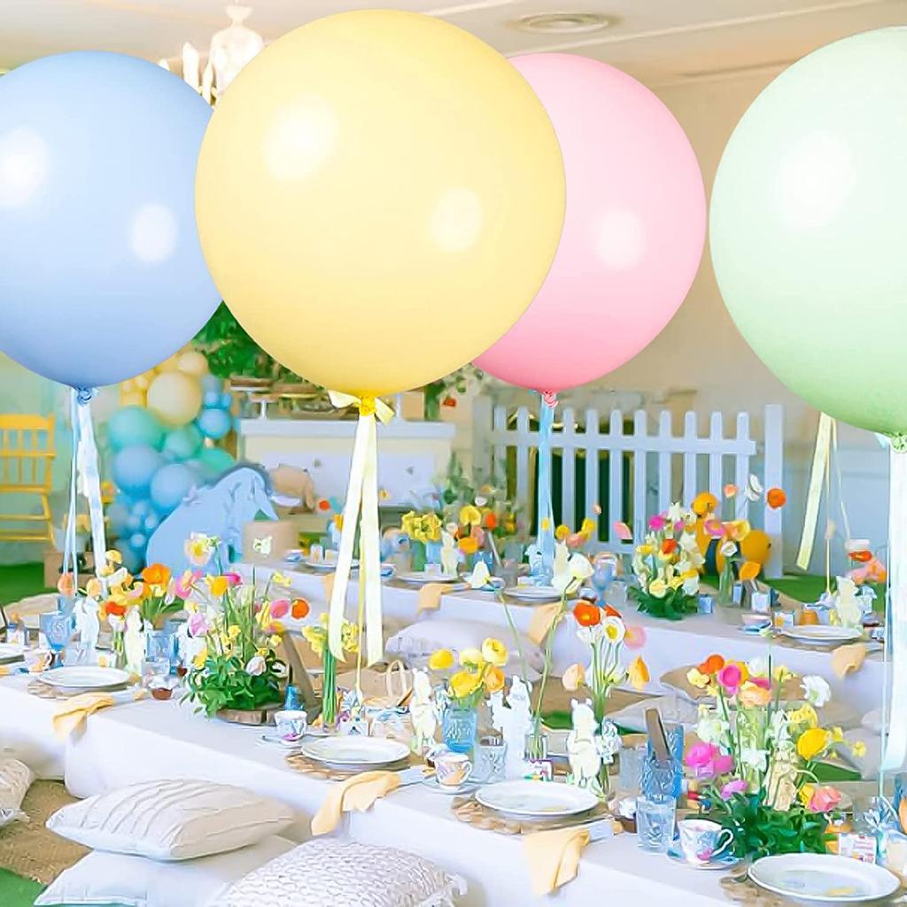 Globos Pasteles Grandes de 36 Pulgadas Gigantes Redondos de Látex Macaron Globos Pastel Jumbo de Helio para Boda Baby Shower Cumpleaños Pa