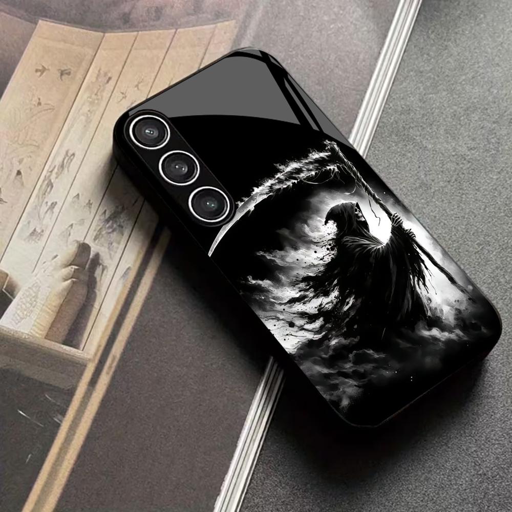 Game Anime Death Deity Exquisite PhoneCase Glass PhoneCase for Samsung Galaxy S26 S25 S24 S23 S22 FE Ultra Plus Dropresistant