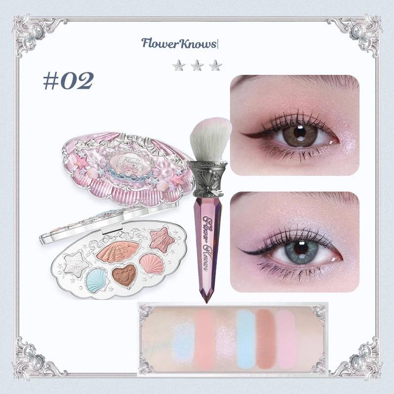 Little Angel Flower Knows Eyeshadow Palette Eye Glitter Make Up Palette Long Lasting 9 Color Eye Shadow For Girl And Women
