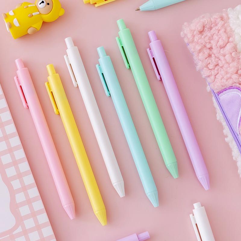 35 Pcs Cute Retractable Ballpoint Pen, 0.5mm, Quick Dry Black Ink Neutral Pen, Aesthetic Pens for Journaling Fine Tip Pens