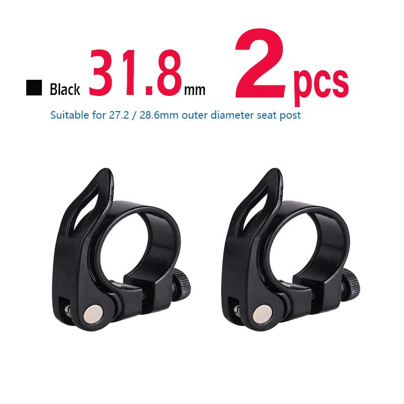 Pince de tige de selle de vélo en alliage d'aluminium à dégagement rapide, verrouillage de selle pour vtt 31.8mm 34.9mm