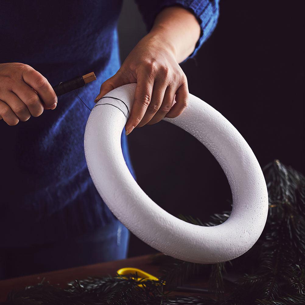 DIY Round Foam Circle Unfinished Craft Ring Painting Wreath Party Decoration Foam Circles for Crafts Novelty Foams Circle