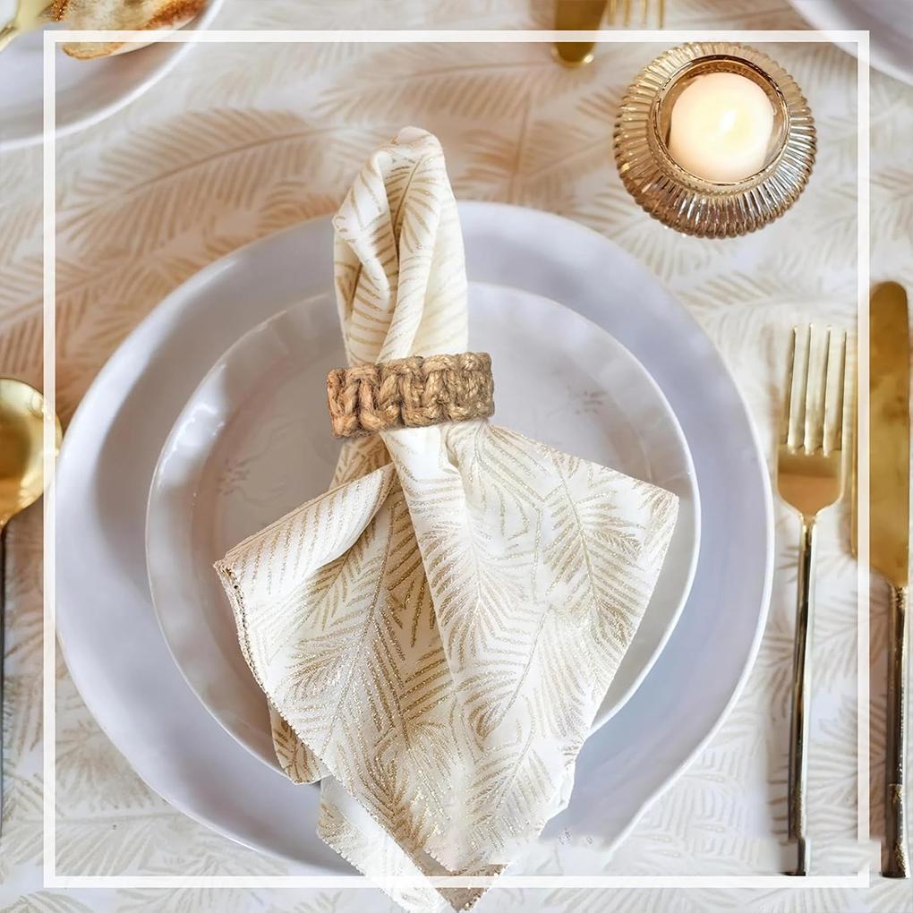 Bohemian Decoration - 6pcs Hemp Rope Napkin Napkin Clasps, to Clean, Suitable Parties, Weddings, and Festivals