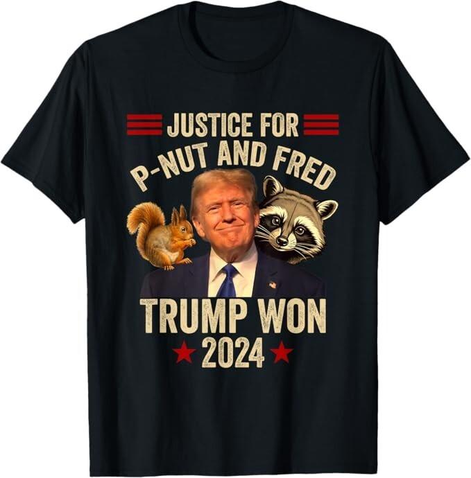 

Justice For Peanut Squirrel And Fred Raccoon Trump Won 2024 Unisex T-Shirt Unisex T-Shirt S