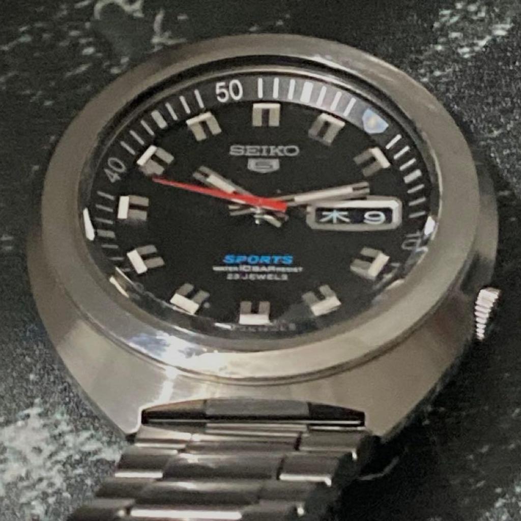 Used Rare Seiko 5 Sports Men's Automatic Watch - Working Condition