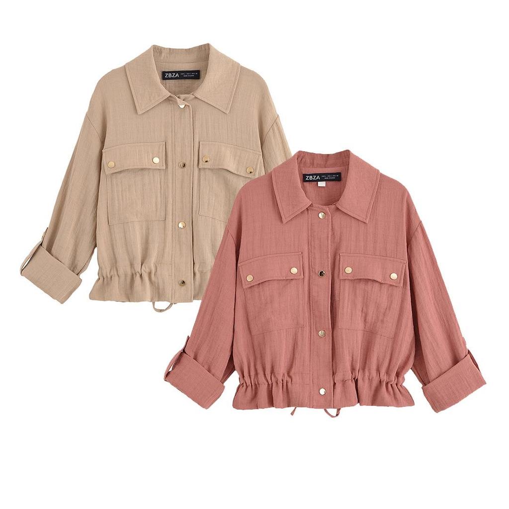 2025 Sommer Damenmode Verstellbare Kurze Jacke - Europäischer & Amerikanischer Stil